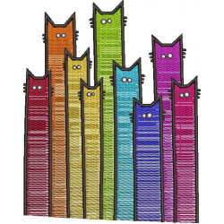 Cat Rainbow Pattern