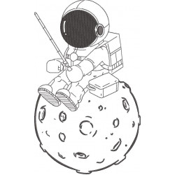 Astronaut Sitting On Moon