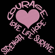 Courage Cancer Ribbon