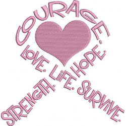 Courage Cancer Ribbon