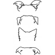 Dog Ears Outline