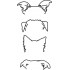 Dog Ears Outline