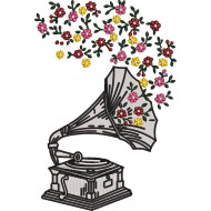 Floral Antique Gramophone