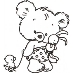 Teddy Bear With Toy Chick