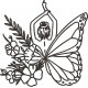 Floral Butterfly Girl