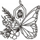 Floral Butterfly Girl