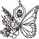 Floral Butterfly Girl