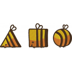 Honey Bees In Shapes