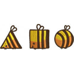 Honey Bees In Shapes