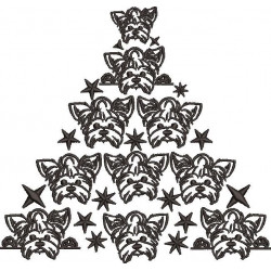 Shih Tzu Christmas Tree