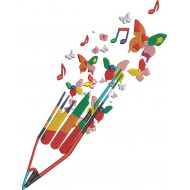 Colorful Pencil With Music