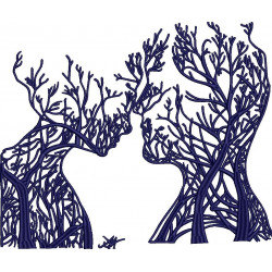 Girl And Man Silhouette
