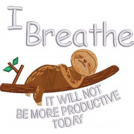 Sloth Embroidery In English