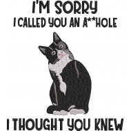 I'm Sorry Cat Quote
