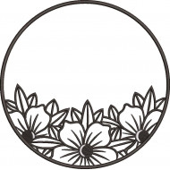 Floral Circle Frame