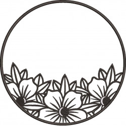 Floral Circle Frame