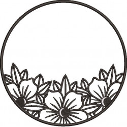 Floral Circle Frame