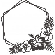 Floral Hexagon Frame