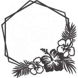 Floral Hexagon Frame