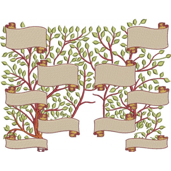 Family Tree With Your Required Names - Custom Digitizing