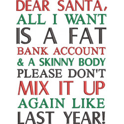 A Fat Bank Account And A Skinny Body Santa