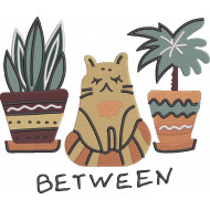 Cats in Between Plants