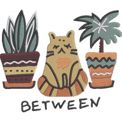 Cats in Between Plants