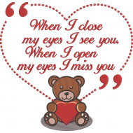 I Miss You Bear Quote
