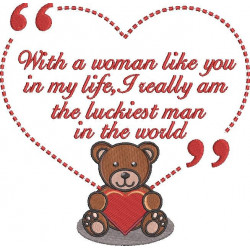 Luckiest Man In The World Bear Quote