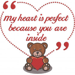 My Heart Is Perfect Bear Quote
