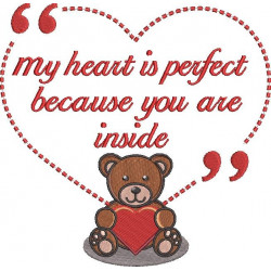 My Heart Is Perfect Bear Quote