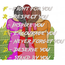 Friends Embroidery Pattern
