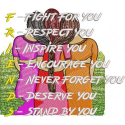 Friends Embroidery Pattern