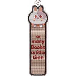 Bunny In The Hoop Bookmark - ITH