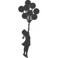 Girl With Balloon Silhouette