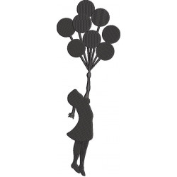 Girl With Balloon Silhouette