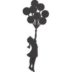 Girl With Balloon Silhouette
