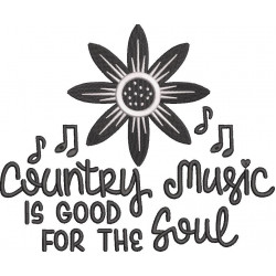 Country Music Sunflower Quote