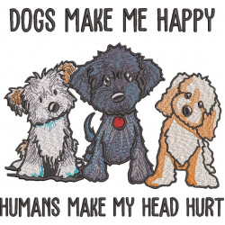 Dogs Make Me Happy Quote 