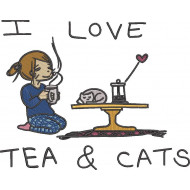 I Love Tea And Cats