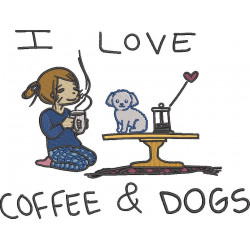 I Love Coffee And Dogs 