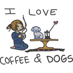 I Love Coffee And Dogs 