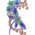 Colorful Artistic Dragonfly Design
