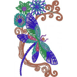 Colorful Artistic Dragonfly Design