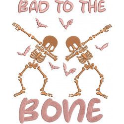 Bad to the Bone Halloween Design