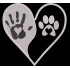 Hand And Dog Paw in Heart