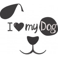 I Love My Dog Puppy Face Design