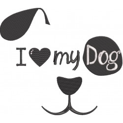I Love My Dog Puppy Face Design
