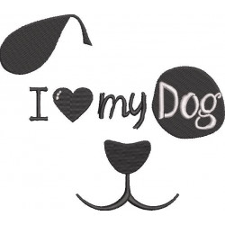 I Love My Dog Puppy Face Design