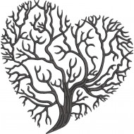 Heart Tree Silhouette